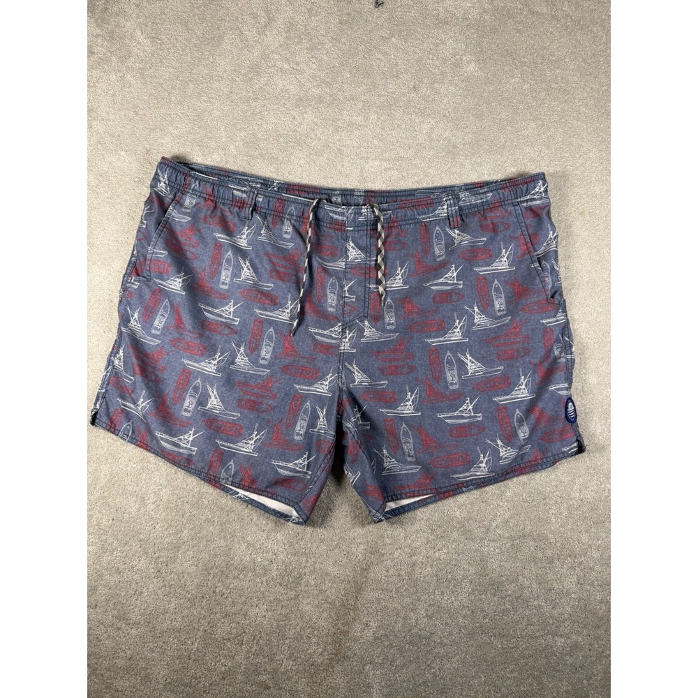 AFTCO Swim Trunks Mens 2XL Bluewater Nylon Cut Liner** Shorts Boats Marine